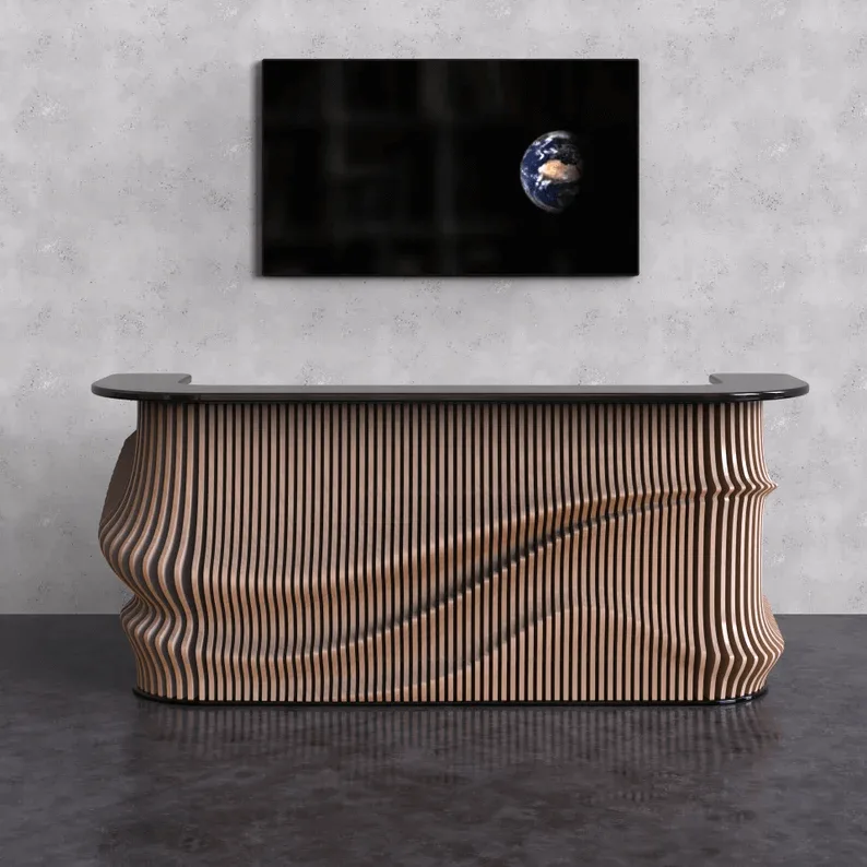 Unique office reception desk custom art reception desk for sale — view 3