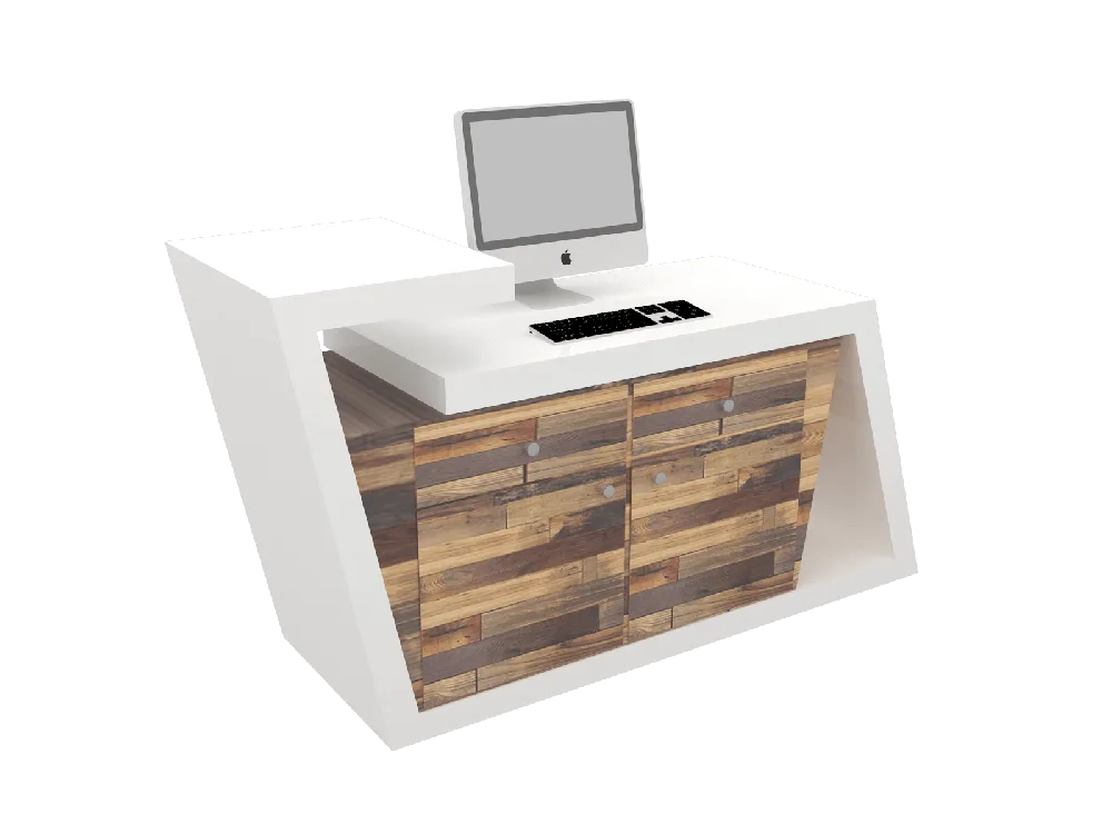 Unique office reception desk customization | retail reception counter for sale — view 3
