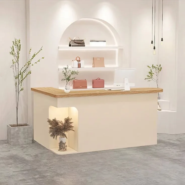 Unique office reception desk fashion hair salon information desk — view 3