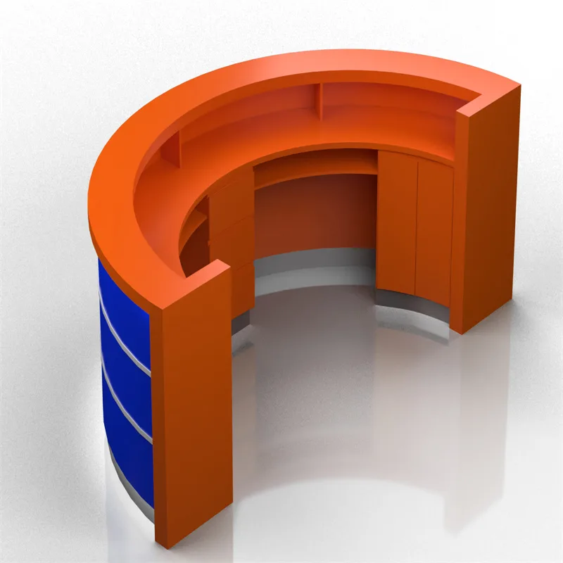 Unique reception desk design U shape bar counter for sale — view 3