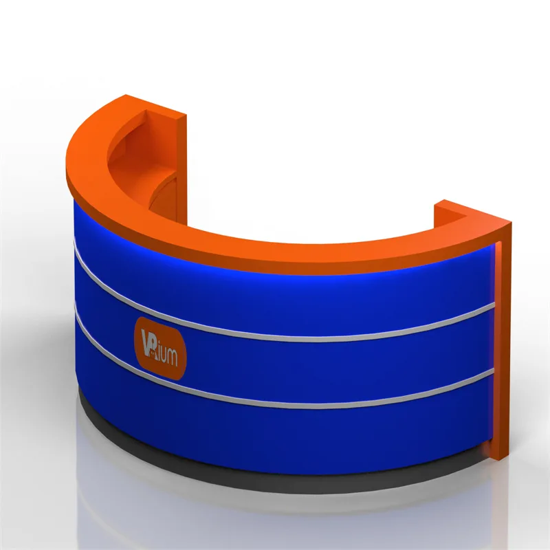 Unique reception desk design U shape bar counter for sale — view 4