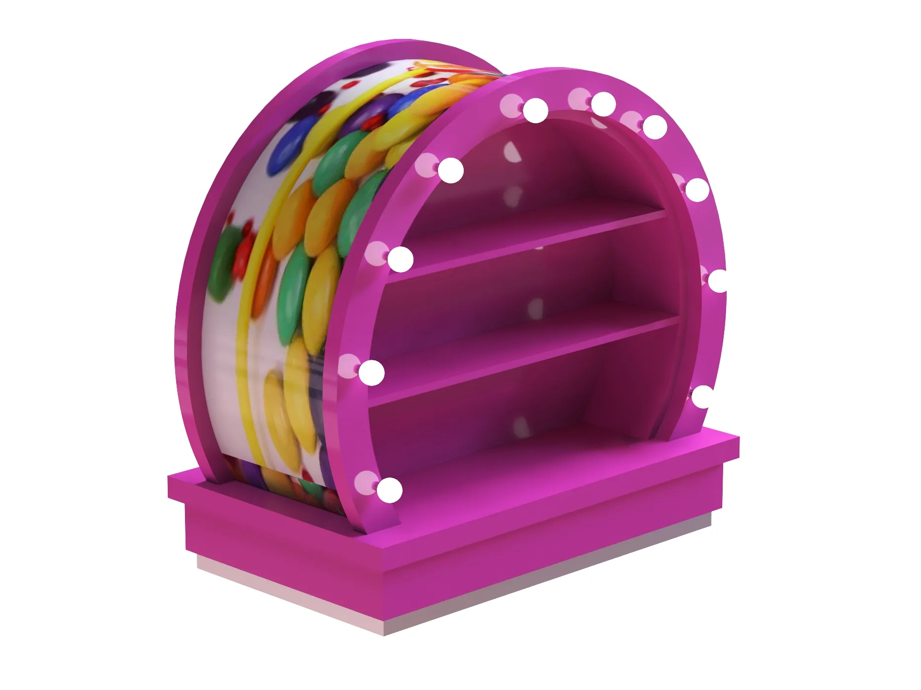 Vibrant Color Light Candy Rack design & Candy Retail Shop Furniture Design — view 3
