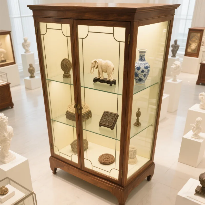 Vintage antique display cabinet Customized home antique display furniture — view 4