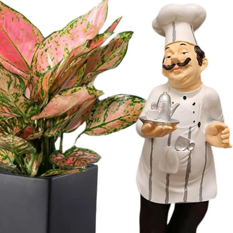 Vintage Resin Chef Figurine Statue for Kitchen Restaurant — view 5