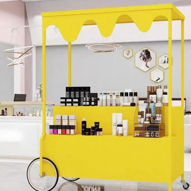 Vintage Scalloped Canopy Mobile Pop‑Up Cart For Coffee Merchandise Retail Booth — view 5