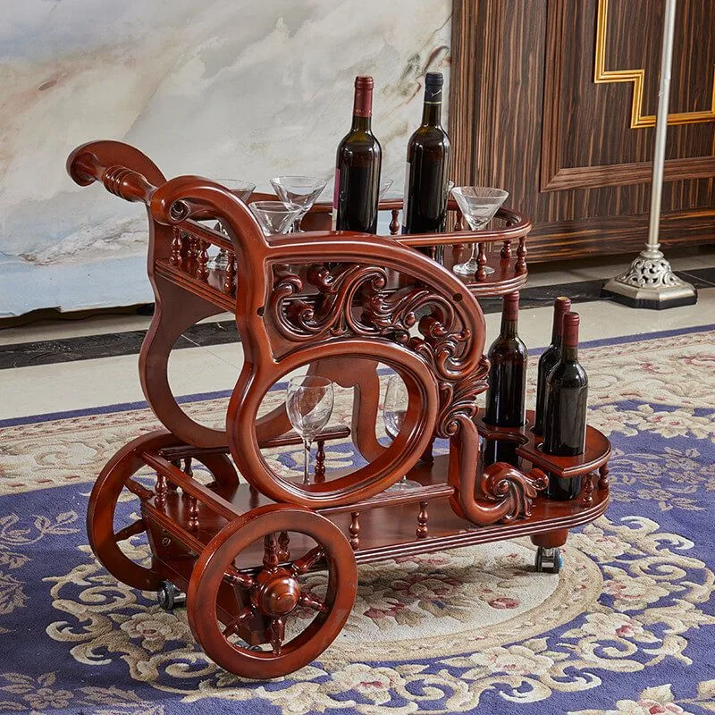 Wheeled European Wine Retail Display Counter Car — view 3