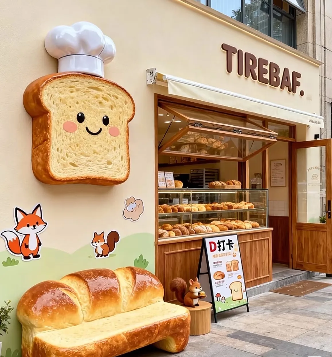 Whimsical Toast & Bread Sofa Sculptures for Bakery Decor — view 3