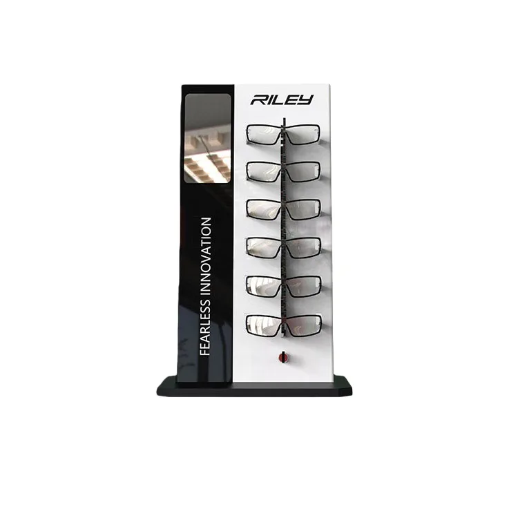 White & Black Countertop 6-Pair Sunglasses Rack Display for Retail Shops — view 4