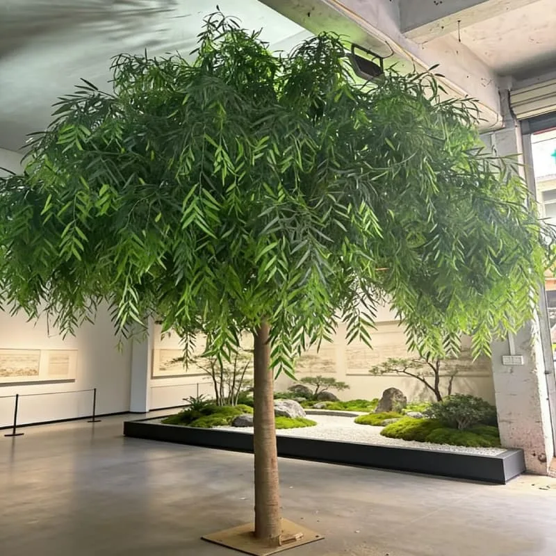 White Blossom Tree Elegant Faux Tree for Courtyard & Indoor — view 3
