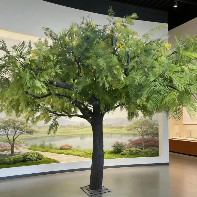 White Blossom Tree Elegant Faux Tree for Courtyard & Indoor — view 4