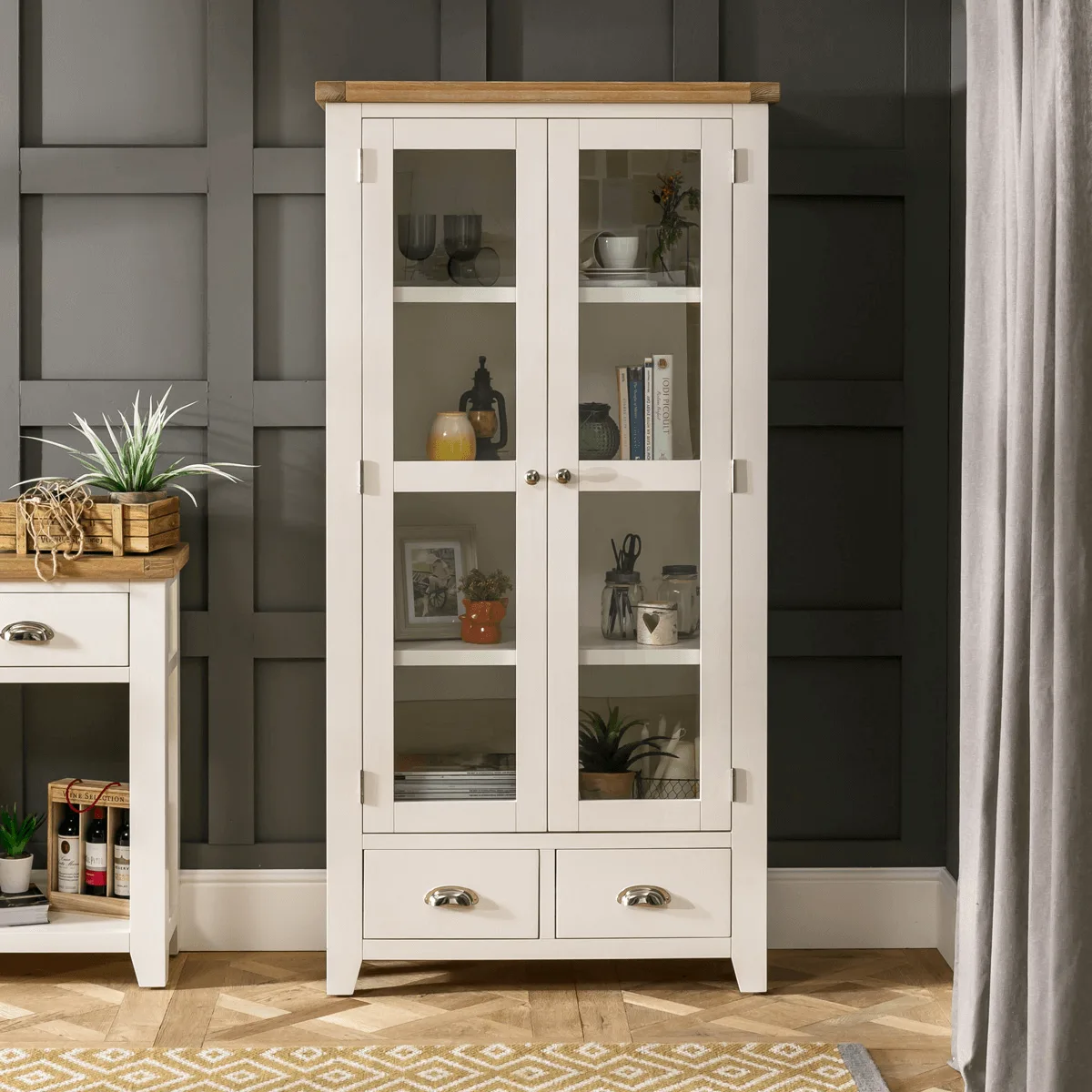 White Curio Cabinet Modern Curio Display Cabinet on Sale — view 5
