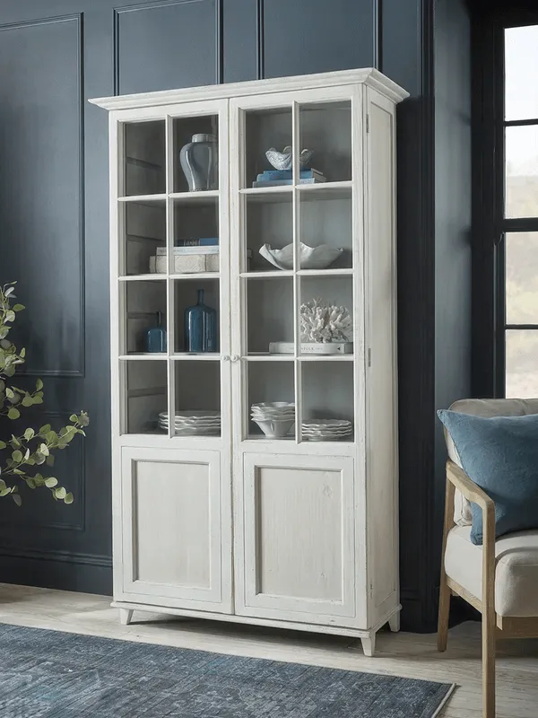 White Curio Cabinet Modern Curio Display Cabinet on Sale — view 3