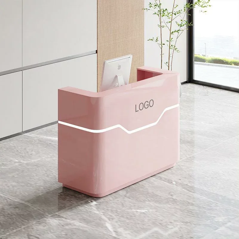 White elegant reception desk design hot sale wooden reception desk — view 3