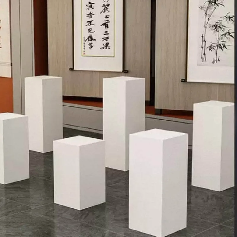 White modern island stand custom clothing store display stand for sale — view 3