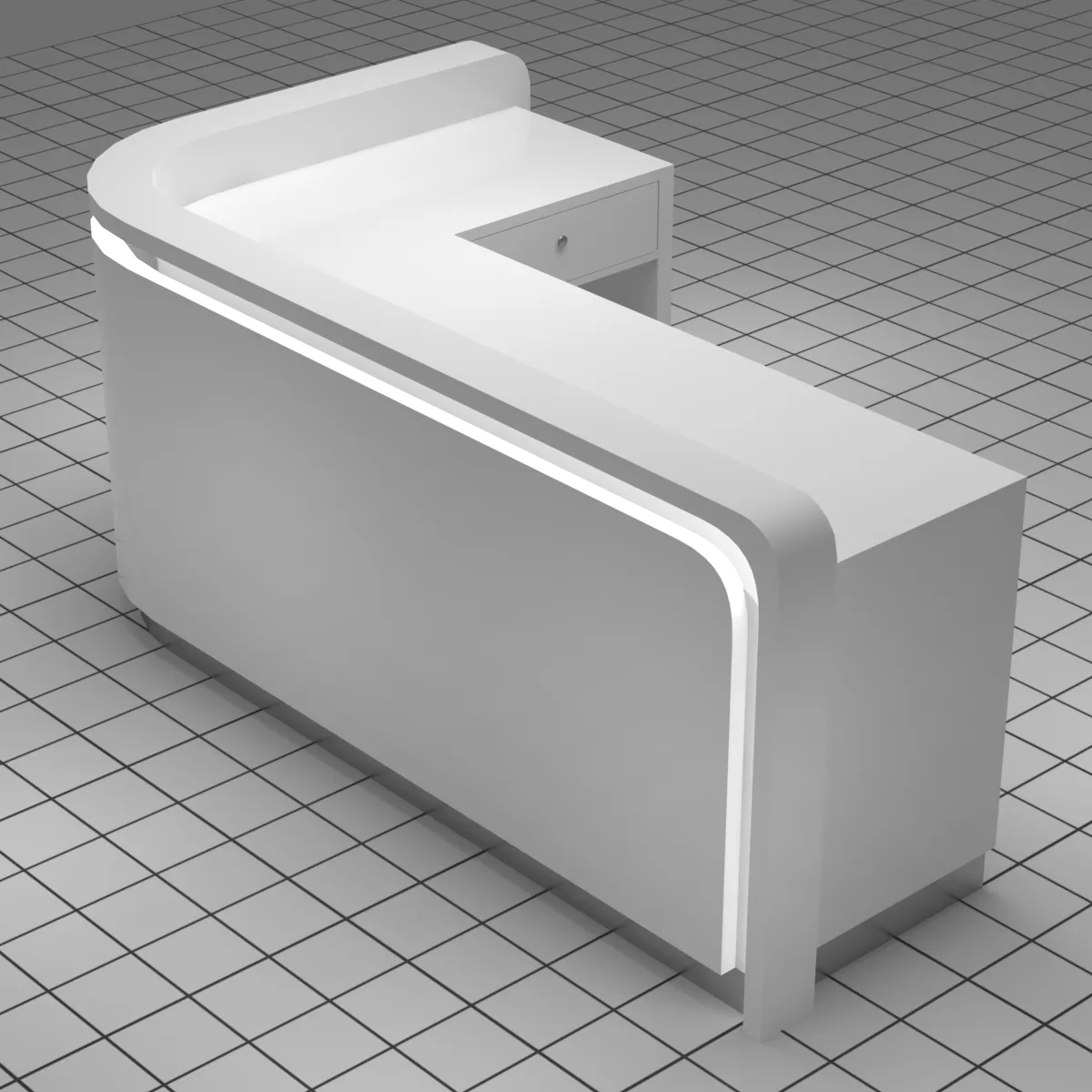 White Modern Reception Desk Design Customized Recption Counter on Sale — view 4