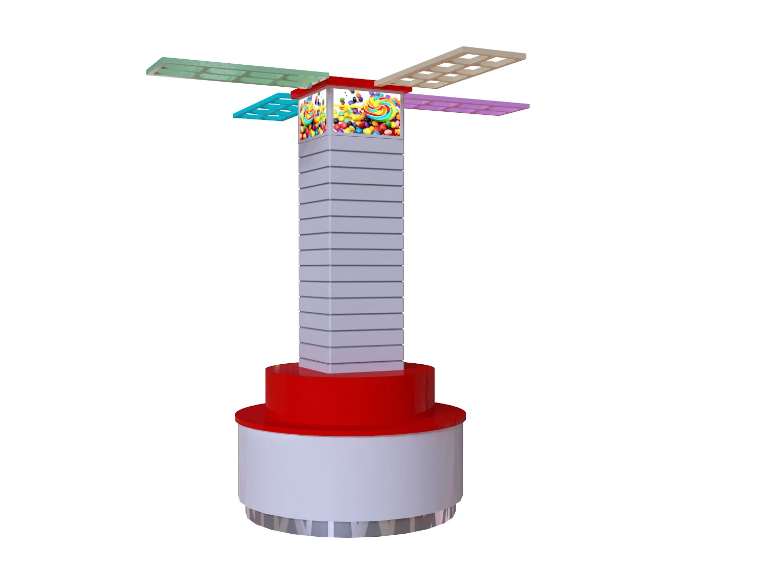 Windmill candy display stand customized all-round display of candy furniture — view 2