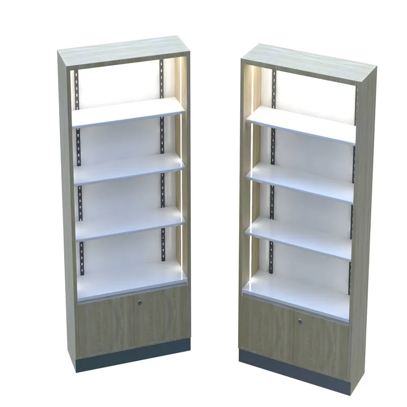 Wooden Cell Phone Display Cabinet Design Layerd Phone Display Stand on Sale — view 5