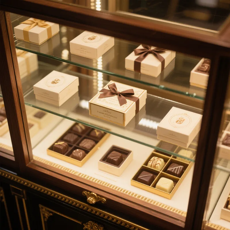 Wooden chocolate display cabinet Food display cabinet — view 4