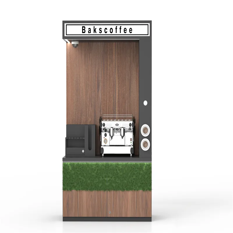 Wooden coffee cabinet design coffee shop operation furniture — view 2