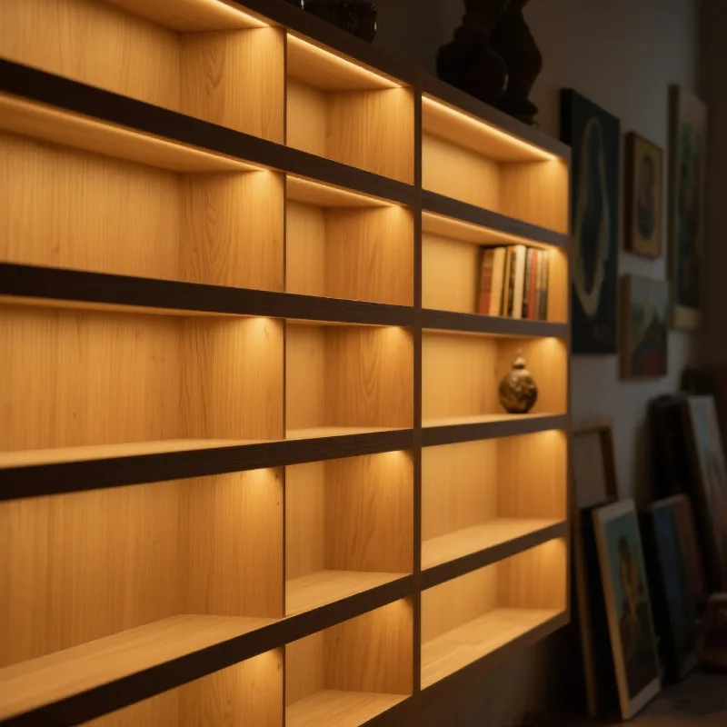 Wooden display bookshelf Library & bookstore display bookshelf — view 3