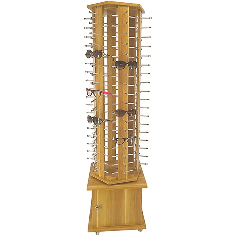 Wooden Fashion Sunglasses Display Rack & 360 Rotatable Glasses Display Rack
