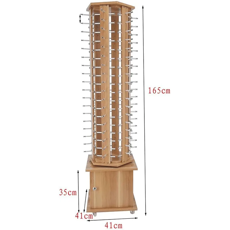 Wooden Fashion Sunglasses Display Rack & 360 Rotatable Glasses Display Rack — view 2