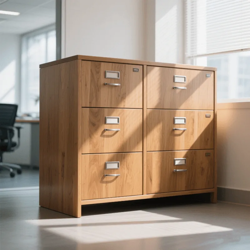 Wooden filing cabinet Multi-layered office filing cabinet for sale — view 5