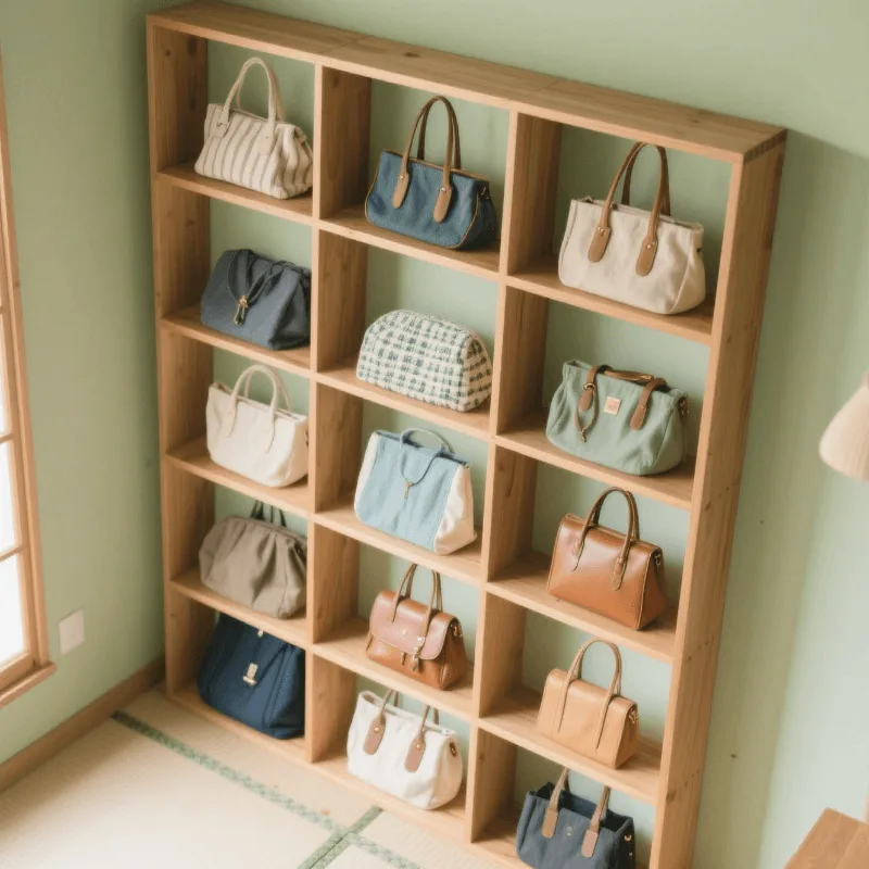 Wooden&Metal Display rack Retail Store Bag Display Shelves & Display Cabinets — view 3