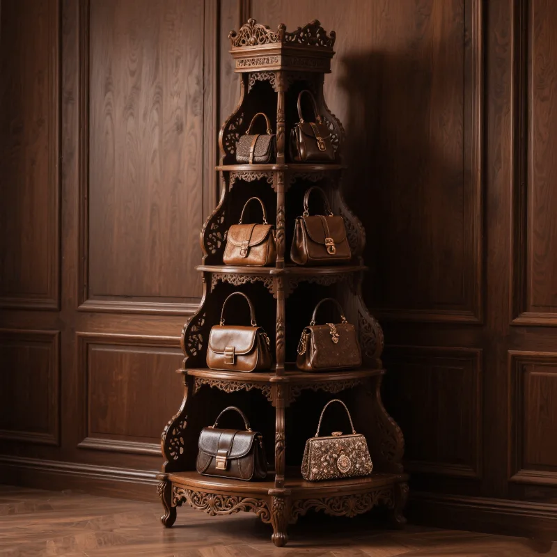 Wooden&Metal Display rack Retail Store Bag Display Shelves & Display Cabinets — view 4