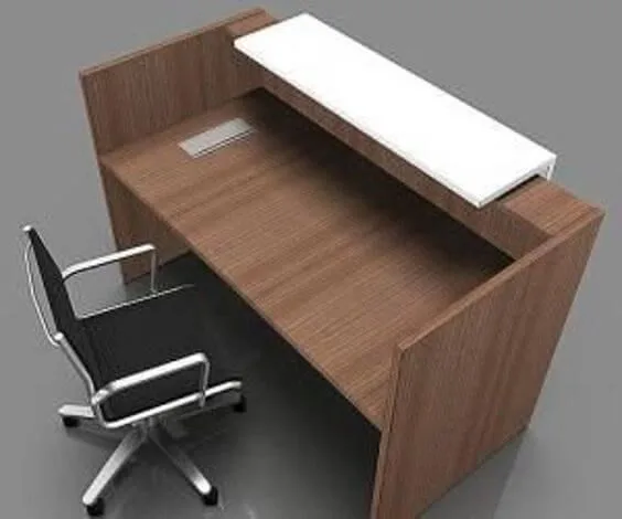 Wooden office small reception desk design practical office desk in hot sale — view 3