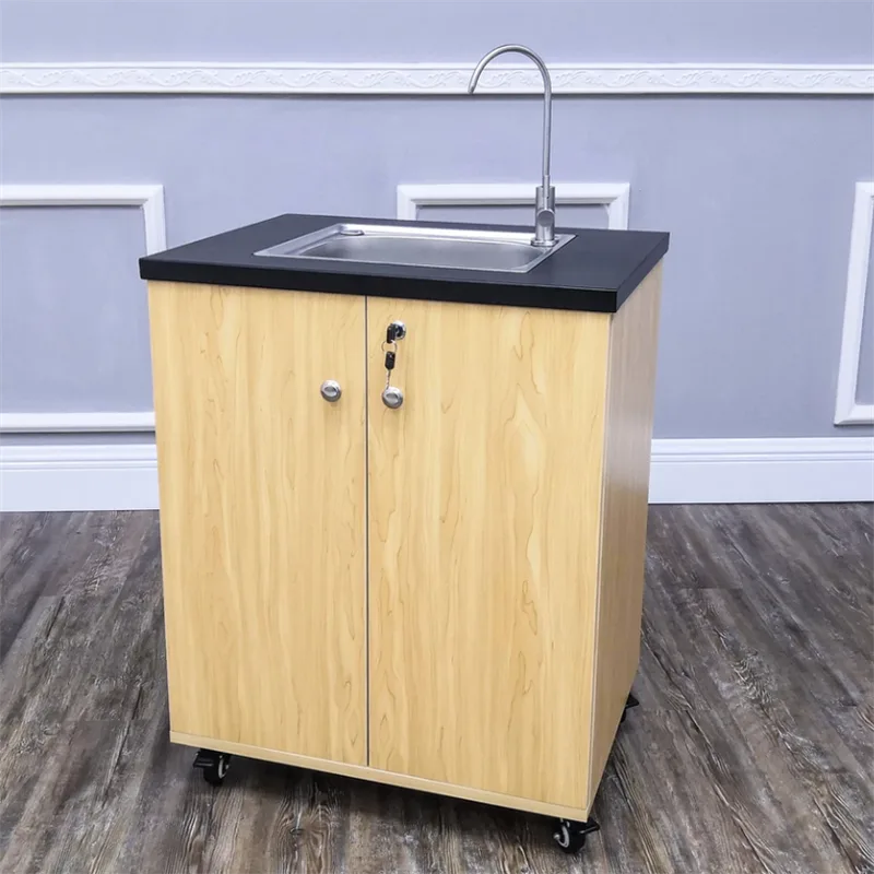 Wooden portable sink design handwashing station on sale