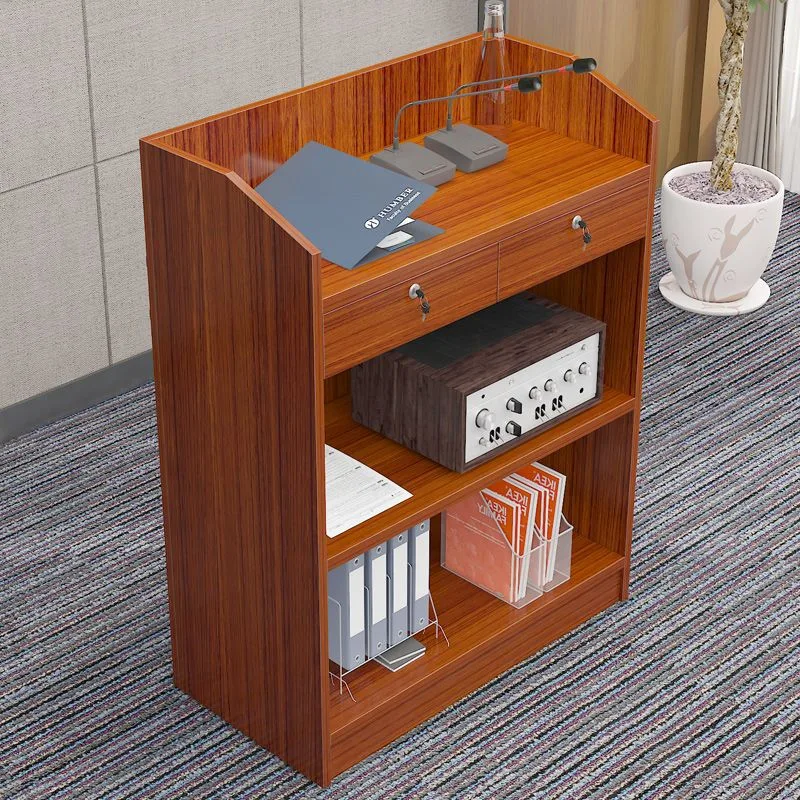 Wooden reception desk design durable reception counter forsale — view 3