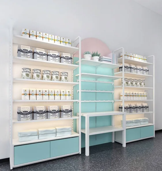 Wooden Retail Display Cases & Colorful Clothing Display Stands — view 4