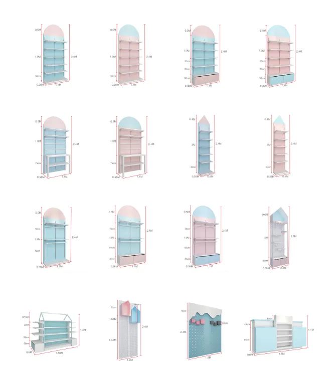 Wooden Retail Display Cases & Colorful Clothing Display Stands — view 5