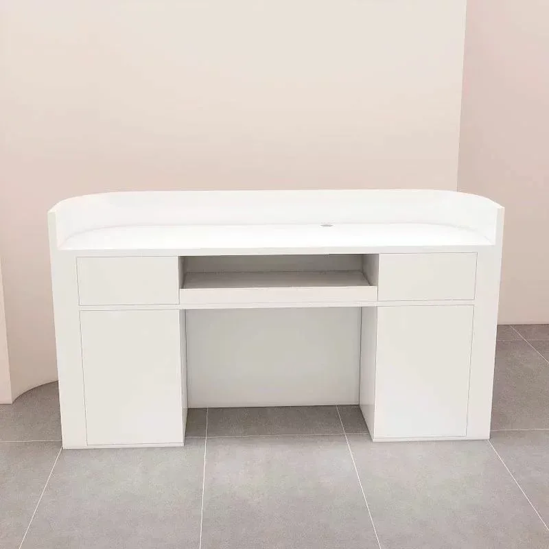 Wooden simple reception counter store reception desk design — view 3