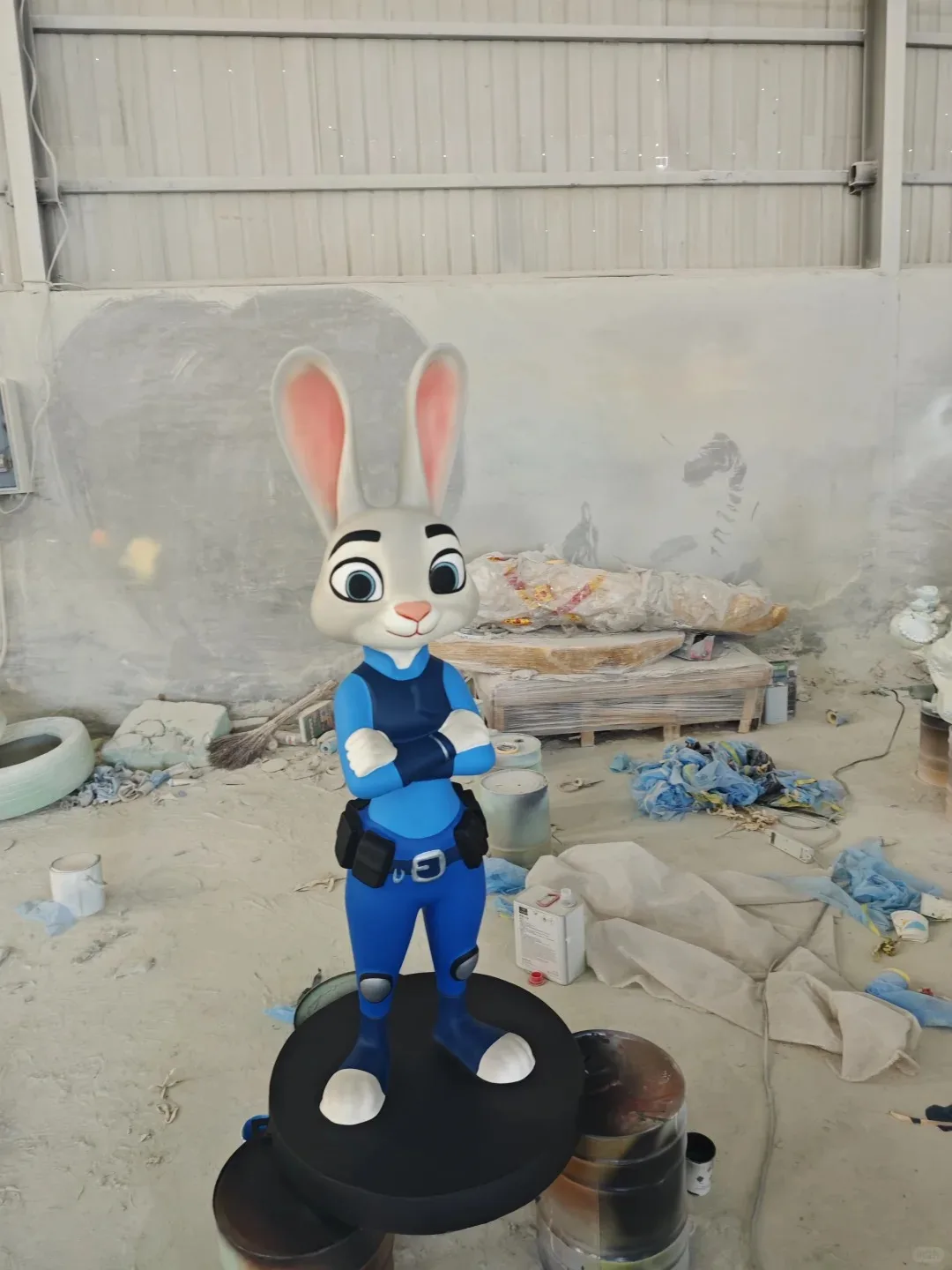 Zootopia Nick Wilde & Judy Hopps FRP Cartoon Character Statue Set for Mall IP Exhibition — view 5