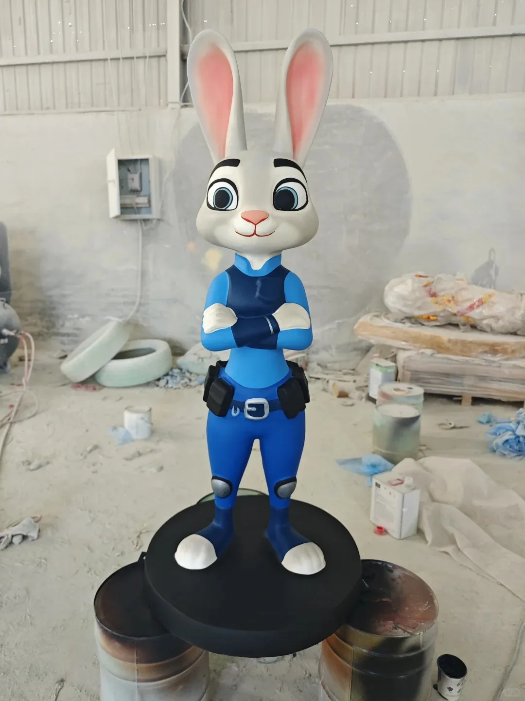 Zootopia Nick Wilde & Judy Hopps FRP Cartoon Character Statue Set for Mall IP Exhibition — view 3