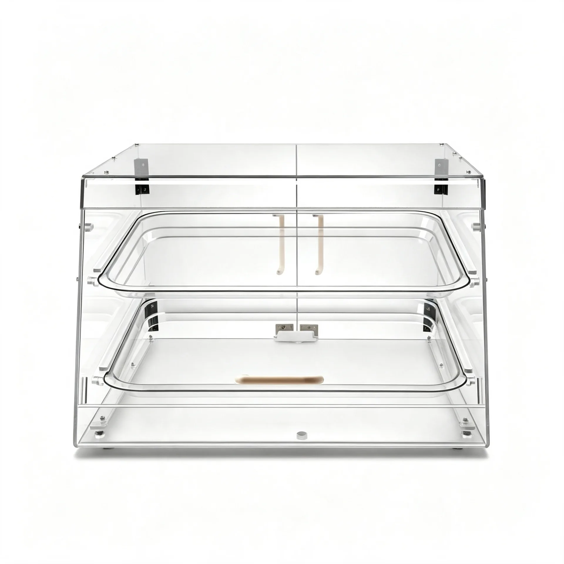 2-Tier Acrylic Bakery Display Case for Pastry Shop — view 2