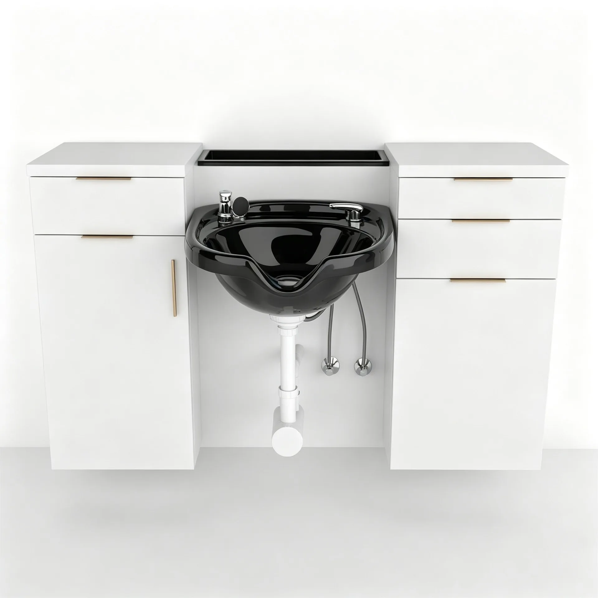 Barber Salon Wet Stations with Shampoo Bowl Sinks – custom retail display image 9
