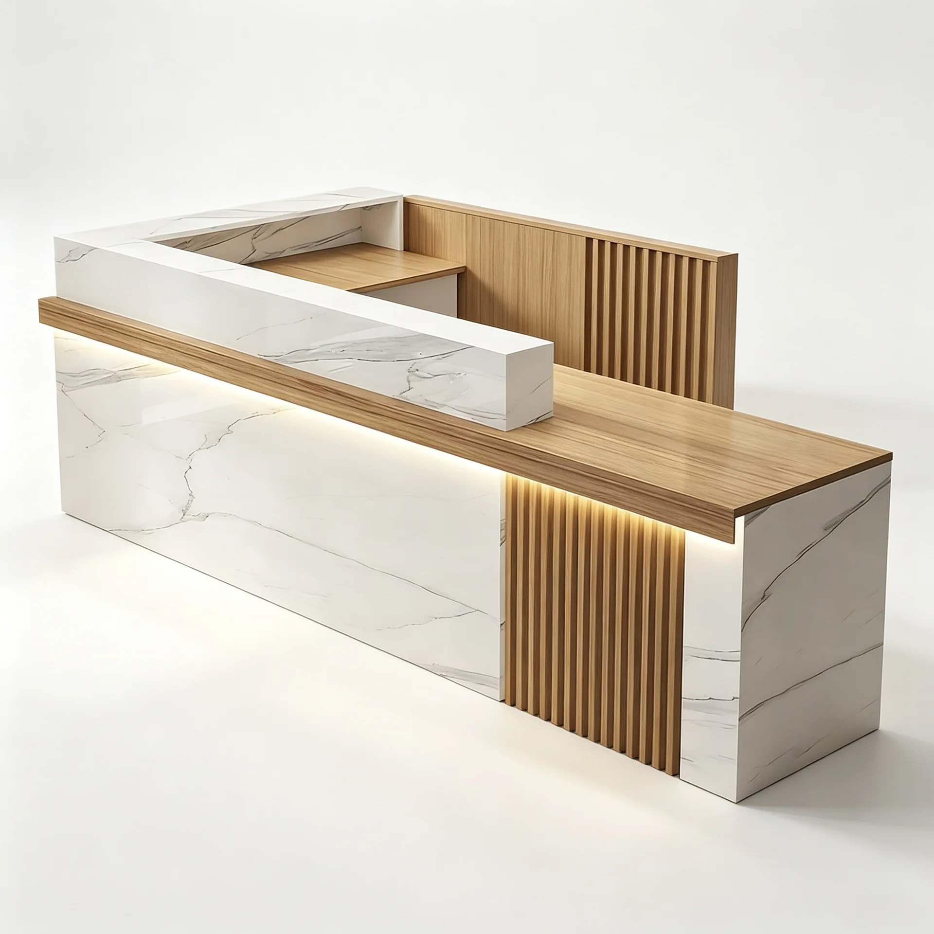 L- shaped Reception Desks For Sale – custom retail display image 6