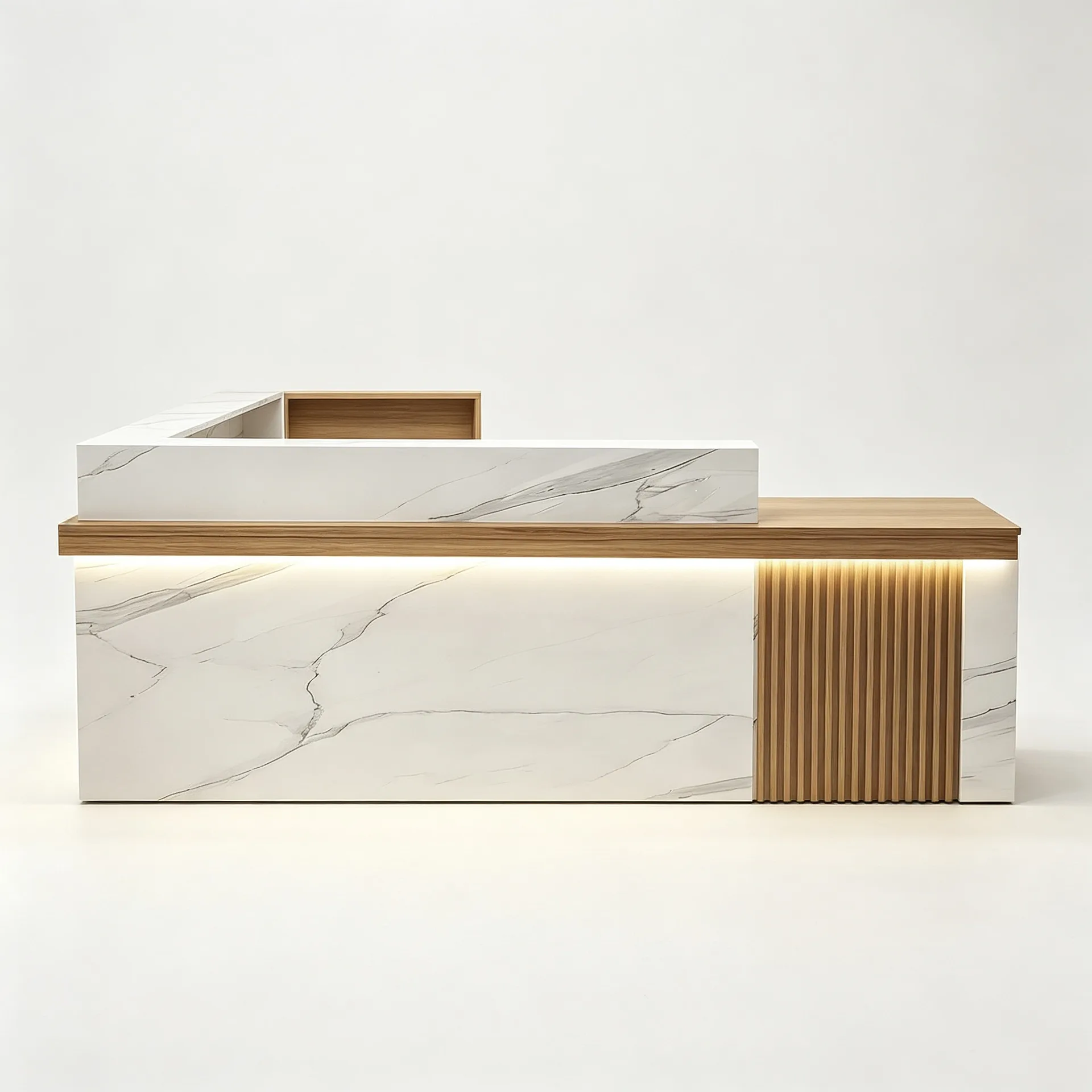 L- shaped Reception Desks For Sale – custom retail display image 5