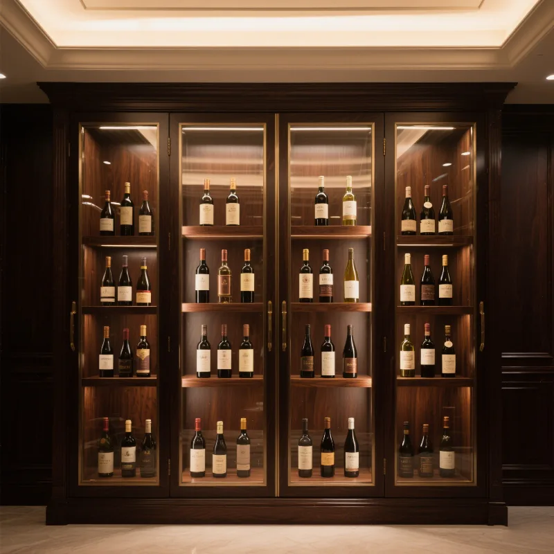 Wine Display Cabinets For Bars Restaurants | Wood Glass – custom retail display image 48