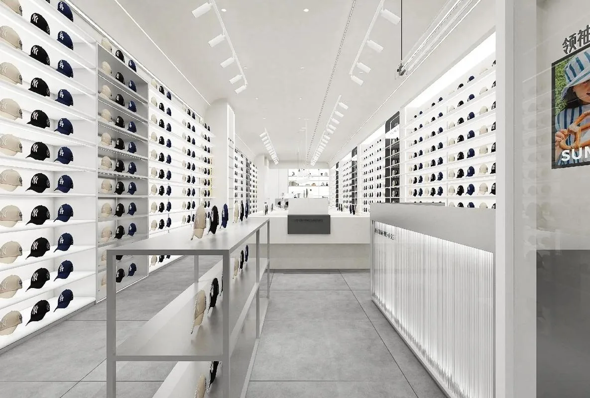 Hat Cap Displays | Retail Hat Shop Design Store Fixtures – Minimalist Hat Shop Design: Warm Wood, Soft Tones & Functional Hat