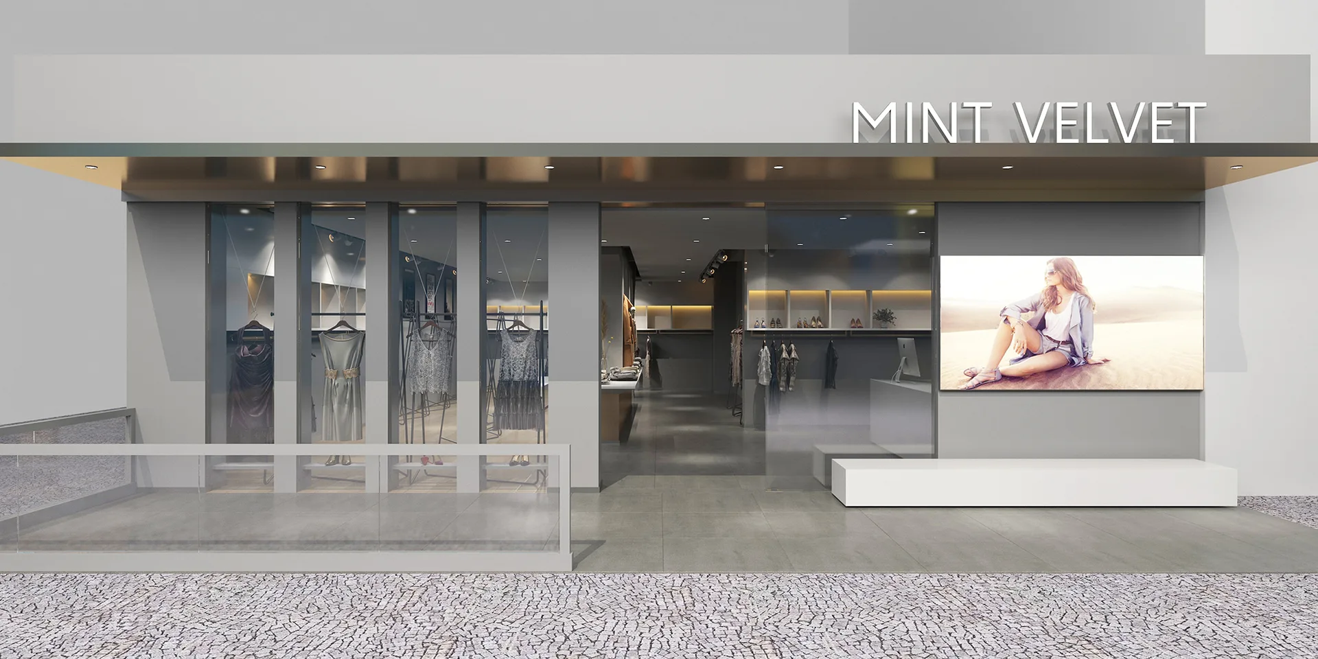 Boutique Design, Retail Displays Store Fixtures – Luxury shop design international clothing shop with glass wall cabinet imag