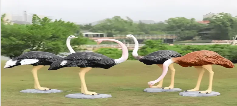 Life Size Ostrich Statues Sculptures For Sale – custom retail display image 4