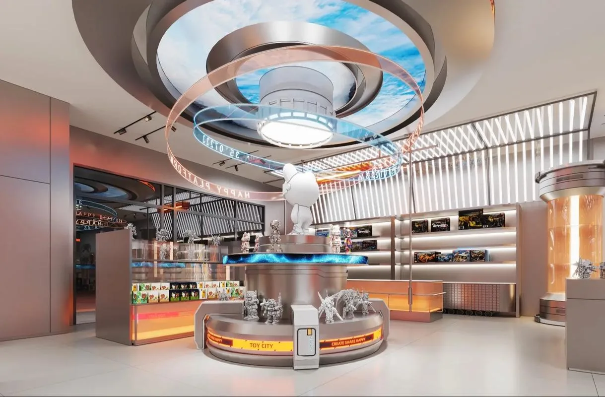 Toy Store Design, Displays Retail Shelf Fixtures – Playful Display Design: Layered Podiums for Interactive Shopping image 10
