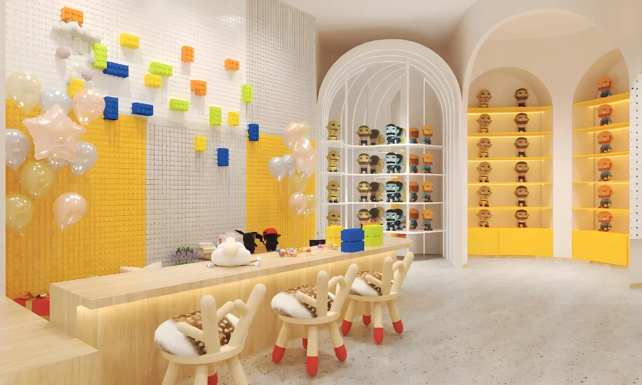 Toy Store Design, Displays Retail Shelf Fixtures – Playful Display Design: Layered Podiums for Interactive Shopping image 9