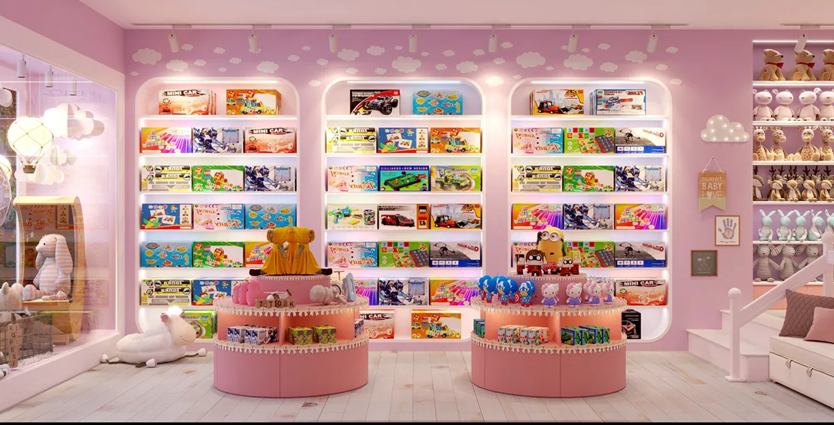 Toy Store Design, Displays Retail Shelf Fixtures – Playful Display Design: Layered Podiums for Interactive Shopping image 8