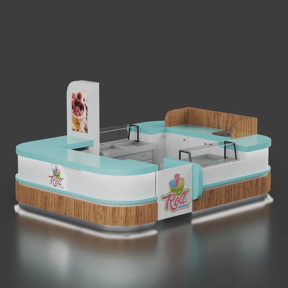Ice Cream Kiosk – Bespoke Mall Cake Dessert Kiosk Build image 12