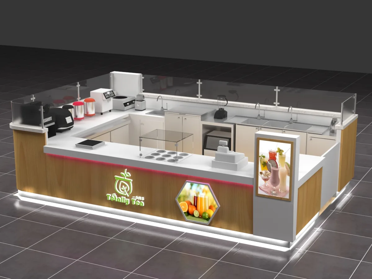 Bubble Tea Kiosk For Sale | Design Price – Spain Mall Crepe & Bubble Tea Kiosk 4m×3m | Price $6500 image 2
